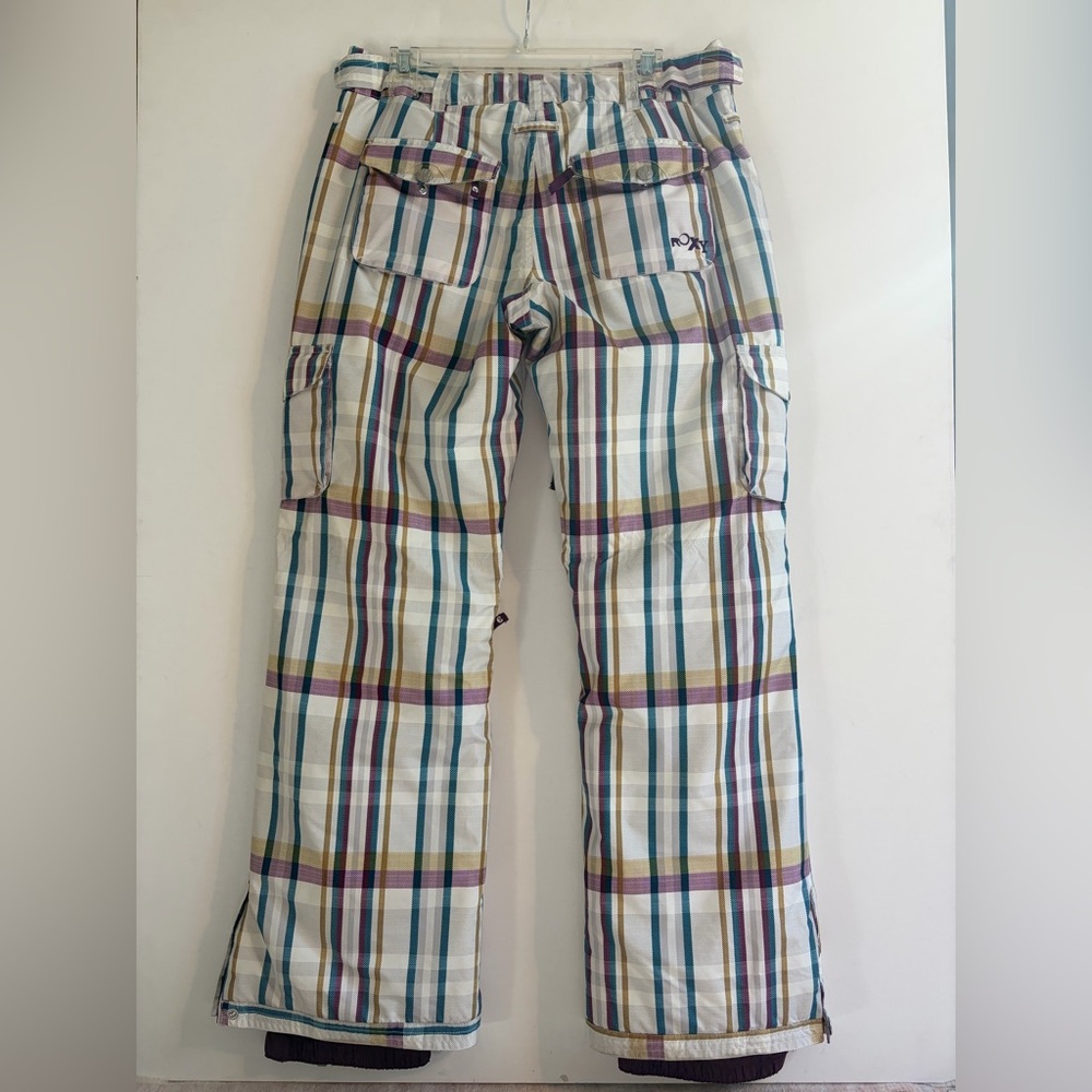 Roxy Multicolor Plaid Cargo Pants - image 2